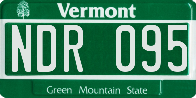VT license plate NDR095