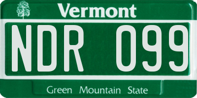 VT license plate NDR099