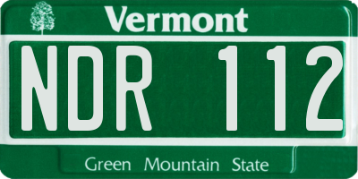VT license plate NDR112