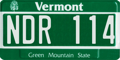 VT license plate NDR114