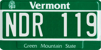 VT license plate NDR119