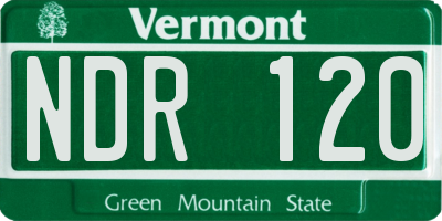 VT license plate NDR120