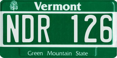VT license plate NDR126