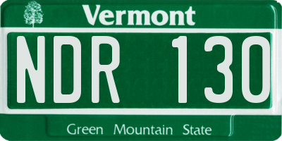 VT license plate NDR130