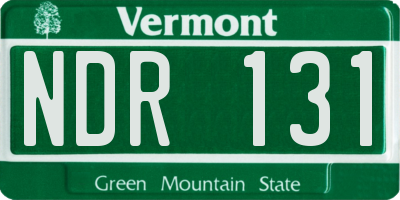 VT license plate NDR131