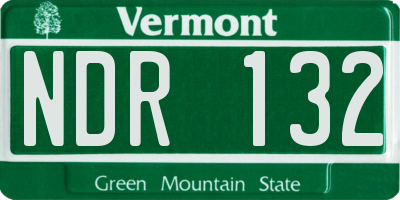 VT license plate NDR132