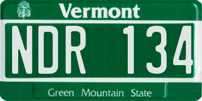 VT license plate NDR134