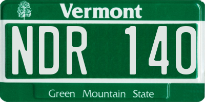 VT license plate NDR140