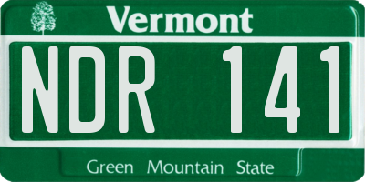 VT license plate NDR141