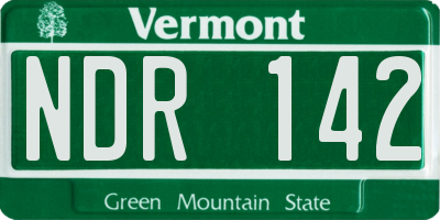 VT license plate NDR142