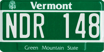 VT license plate NDR148