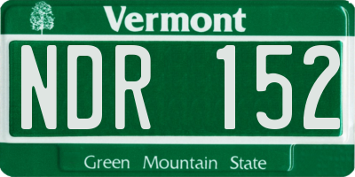 VT license plate NDR152