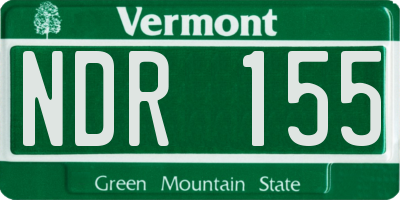 VT license plate NDR155
