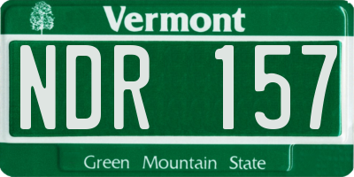 VT license plate NDR157