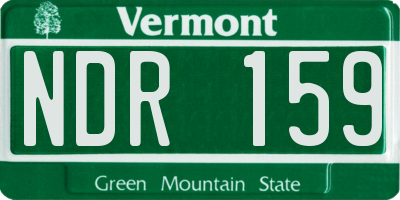VT license plate NDR159