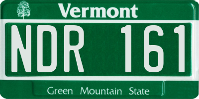 VT license plate NDR161