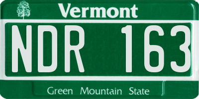 VT license plate NDR163