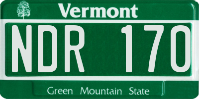 VT license plate NDR170