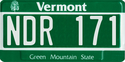 VT license plate NDR171
