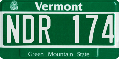 VT license plate NDR174