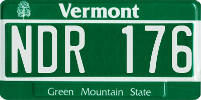 VT license plate NDR176