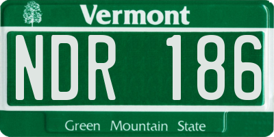VT license plate NDR186