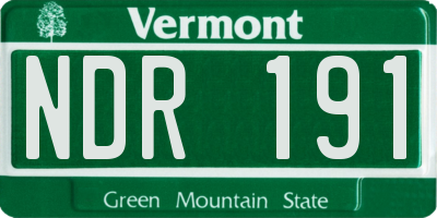 VT license plate NDR191