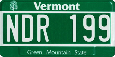 VT license plate NDR199