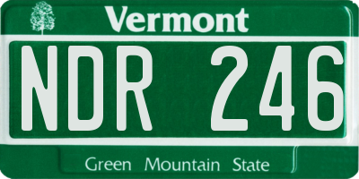 VT license plate NDR246
