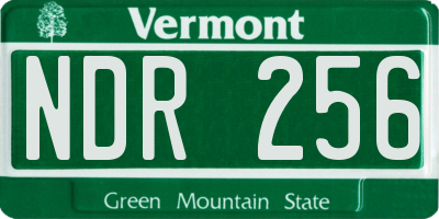VT license plate NDR256