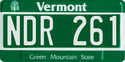 VT license plate NDR261