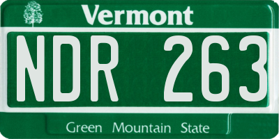 VT license plate NDR263