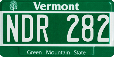 VT license plate NDR282