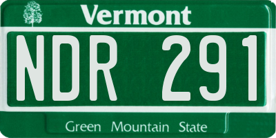 VT license plate NDR291