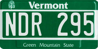 VT license plate NDR295