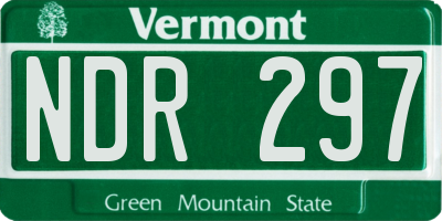 VT license plate NDR297