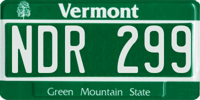 VT license plate NDR299