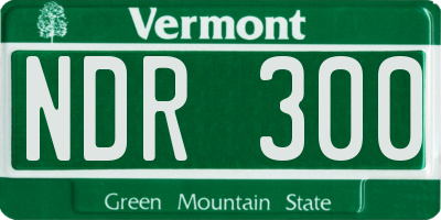 VT license plate NDR300
