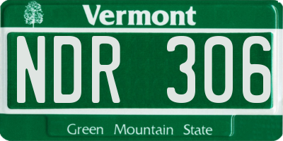 VT license plate NDR306