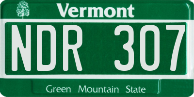 VT license plate NDR307