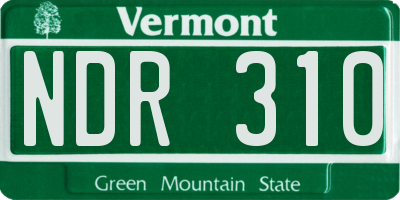 VT license plate NDR310