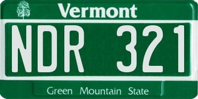 VT license plate NDR321