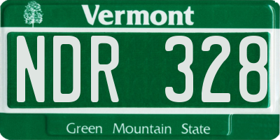 VT license plate NDR328
