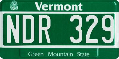 VT license plate NDR329