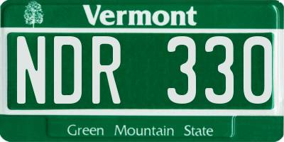 VT license plate NDR330