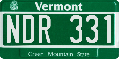 VT license plate NDR331