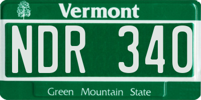VT license plate NDR340