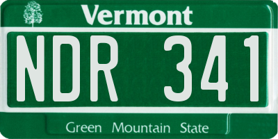 VT license plate NDR341