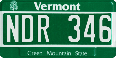 VT license plate NDR346