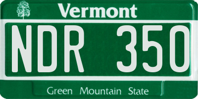 VT license plate NDR350